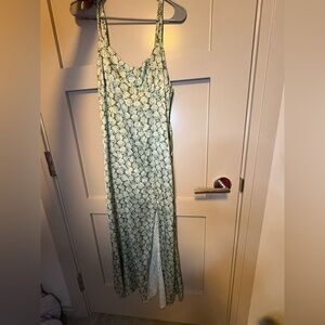 Floral Green Maxi Dress